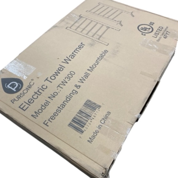 6-Bar Towel Warmer Freestanding Or Wall Mountable Silver Pursonic - SHIP ALONE - Picture 5 of 7